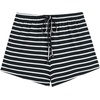 Ekouaer Womens Pajama Shorts Soft Lounge Pj Bottoms Sleep Short with Pocket(Black Strip)