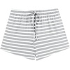 Ekouaer Womens Pajama Shorts Soft Lounge Pj Bottoms Sleep Short with Pocket(Grey Strip)