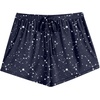 Ekouaer Womens Pajama Shorts Soft Lounge Pj Bottoms Sleep Short with Pocket(Navy Star)