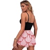 Ekouaer Womens Pajama Shorts Soft Lounge Pj Bottoms Sleep Short with Pocket(Pink Bow)