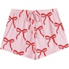 Ekouaer Womens Pajama Shorts Soft Lounge Pj Bottoms Sleep Short with Pocket(Pink Bow)