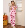 Ekouaer Womens Pajamas Set Button Down Loungewear Short Sleeve Pants Pjs(Pink Bow)