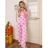 Ekouaer Womens Pajamas Set Button Down Loungewear Short Sleeve Pants Pjs(Pink Bow Knot)