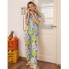 Ekouaer Womens Pajamas Set Button Down Loungewear Short Sleeve Pants Pjs(Yellow Chrysanthemum)