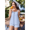 Ekouaer Womens Sleeveless Pajamas Sets Cute Tank Top and Shorts Lounge Set(Striped)
