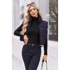 Ekouaer Womens Turtleneck Tops Winter Ribbed Long Sleeve Shirts(Black)