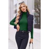 Ekouaer Womens Turtleneck Tops Winter Ribbed Long Sleeve Shirts(Green)