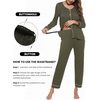 Maternity Pajamas Set Nursing Pregnancy Breastfeeding Postpartum Lounge Pjs(Army Green)