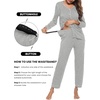 Maternity Pajamas Set Nursing Pregnancy Breastfeeding Postpartum Lounge Pjs(Light Grey)