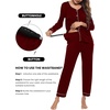 Maternity Pajamas Set Nursing Pregnancy Breastfeeding Postpartum Lounge Pjs(Wine Red)