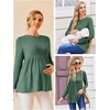Maternity Shirts Dressy Long Sleeve Pregnancy Fall Tops Work Blouses
