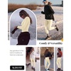 Thermal Underwear for Women Fleece Linen Long John Sets Warm Base Layer(Beige)