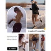 Thermal Underwear for Women Fleece Linen Long John Sets Warm Base Layer(Brown)