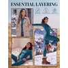Thermal Underwear for Women Fleece Linen Long John Sets Warm Base Layer(Dark Blue)