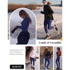 Thermal Underwear for Women Fleece Linen Long John Sets Warm Base Layer(Navy Blue)