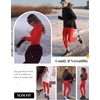 Thermal Underwear for Women Fleece Linen Long John Sets Warm Base Layer(Red)