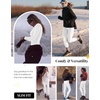Thermal Underwear for Women Fleece Linen Long John Sets Warm Base Layer(White)