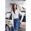 Womens Long Sleeve Shirts V Neck Slim Fit Tops Thermal Undershirts 3 Pack(Red White Stripped/Black/White)
