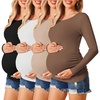 4pcs Black / Brown / Khaki / White