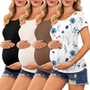 4pcs Black / Brown / Floar White / Beige