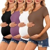 4pcs Black / Brown / White / Dark Purple