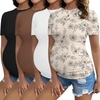 Z 4pcs Black / Brown / Floral / White