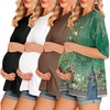 4pcs Black / Brown / White / Floral Green
