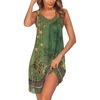 Ekouaer Nightgowns for Women Lace Trim V Neck Night Gowns for Adult Women(Boho Green Floral)