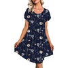 Floral Navy Blue