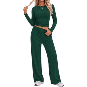 Ekouaer Lounge Sets for Women 2 Piece Matching Outfits 2026(Dark Green)