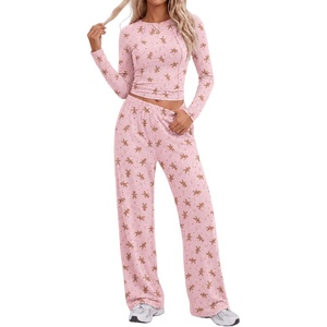 Ekouaer Lounge Sets for Women 2 Piece Matching Outfits 2026(Pink/Gingerbread)