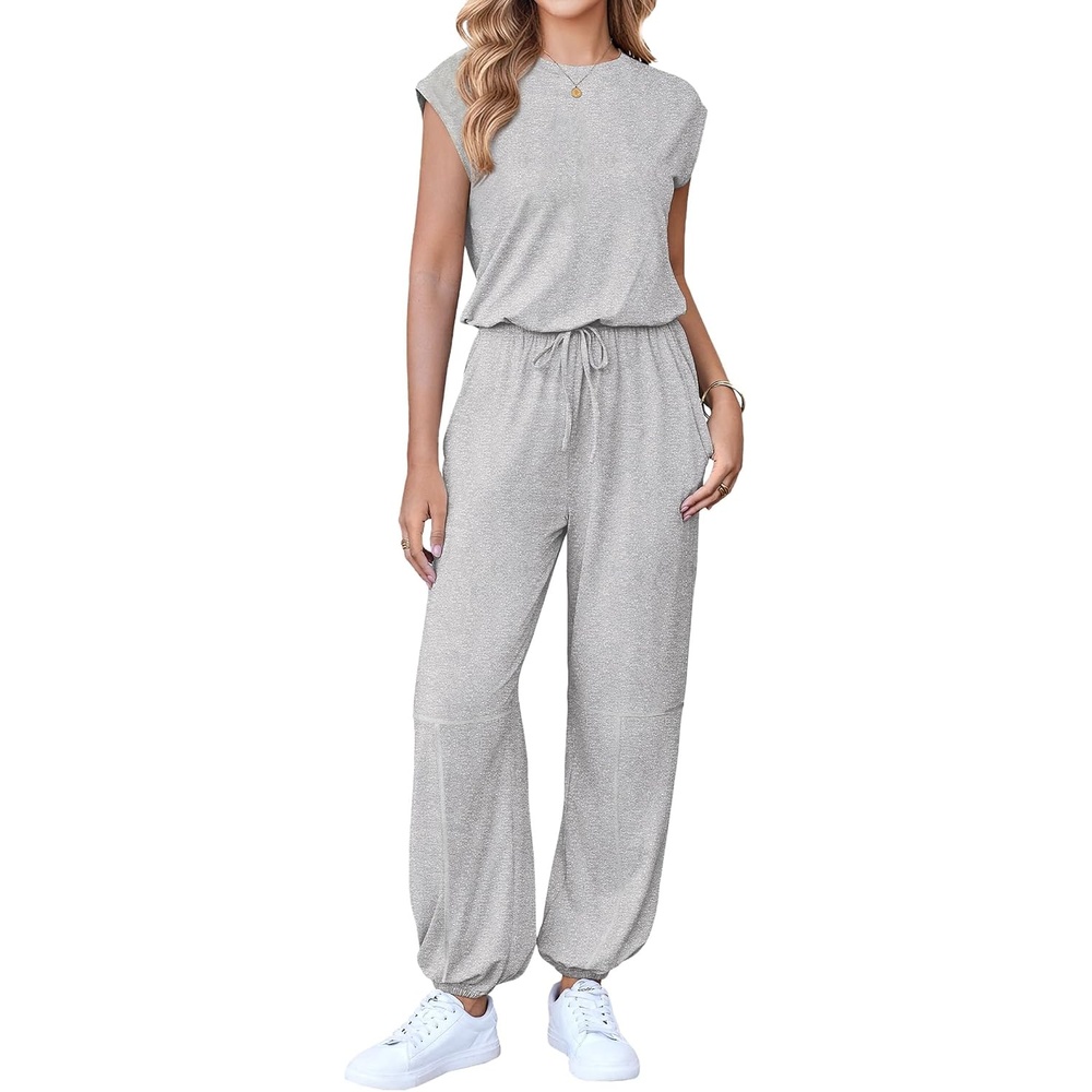image:imageEkouaer Womens Jumpsuit Casual One Piece Summer Vacation Outfit with Pocket02 Gley