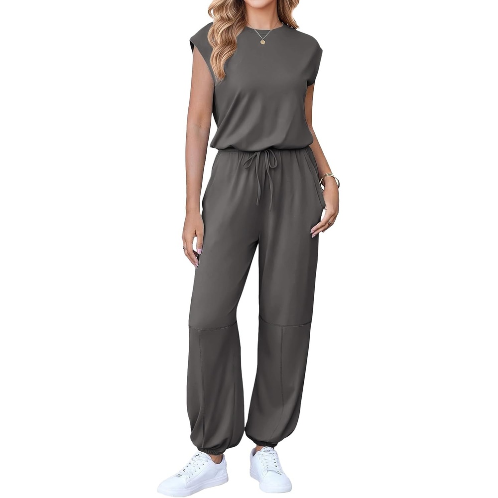 image:imageEkouaer Womens Jumpsuit Casual One Piece Summer Vacation Outfit with PocketDrak Gley