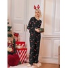 Ekouaer 2 Pack Womens Pajama Sets Long Sleeve Long Pants Pjs Loungewear(Christmas Black/Red)