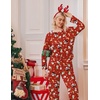 Ekouaer 2 Pack Womens Pajama Sets Long Sleeve Long Pants Pjs Loungewear(Christmas Red/Christmas Green)