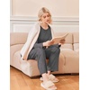 Ekouaer 2 Pack Womens Pajama Sets Long Sleeve Long Pants Pjs Loungewear(Grey/Light Pink Dots)