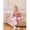 Ekouaer 2 Pack Womens Pajama Sets Long Sleeve Long Pants Pjs Loungewear(Tie-dye Blue/Tie-dye Pink)