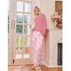 Ekouaer 2 Pack Womens Pajama Sets Long Sleeve Long Pants Pjs Loungewear(Tie-dye Blue/Tie-dye Pink)