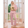 Ekouaer 2 Pack Womens Pajamas Sets Short Sleeve Long Pants Pjs Lounge Set(Navy Dots/Light Pink Striped)