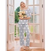 Ekouaer 2 Pack Womens Pajamas Sets Short Sleeve Long Pants Pjs Lounge Set(Rose/Light Grey Stars)