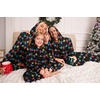 Ekouaer Family Christmas Onesie Pajamas Matching Sets Hooded One Piece Pjs(Family Christmas Lights Print)