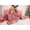 Ekouaer Family Christmas Onesie Pajamas Matching Sets Hooded One Piece Pjs(Family Red Striped Print)