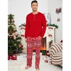 Ekouaer Family Christmas Pajamas Matching Sets Pjs Holiday Lounge Sets(01 Red-snowflake)