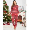 Ekouaer Family Christmas Pajamas Matching Sets Pjs Holiday Lounge Sets(01 Red-snowflake)