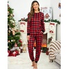Ekouaer Family Christmas Pajamas Matching Sets Pjs Holiday Lounge Sets(Black Red-buffalo Plaid)