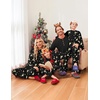 Ekouaer Family Christmas Pajamas Matching Sets Pjs Holiday Lounge Sets(Champagne Elk)