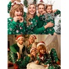 Ekouaer Family Christmas Pajamas Matching Sets Pjs Holiday Lounge Sets(Green-christmas)