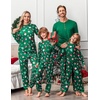 Ekouaer Family Christmas Pajamas Matching Sets Pjs Holiday Lounge Sets(Green-christmas)
