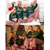 Ekouaer Family Christmas Pajamas Matching Sets Pjs Holiday Lounge Sets(Green-dean Santa)