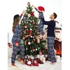 Ekouaer Family Christmas Pajamas Matching Sets Pjs Holiday Lounge Sets(Navy)
